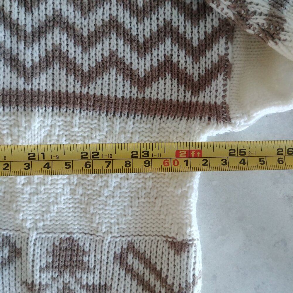 Vintage made in Canada Arnold Palmer cream brown sweater approx XL Men - Picture 15 of 16